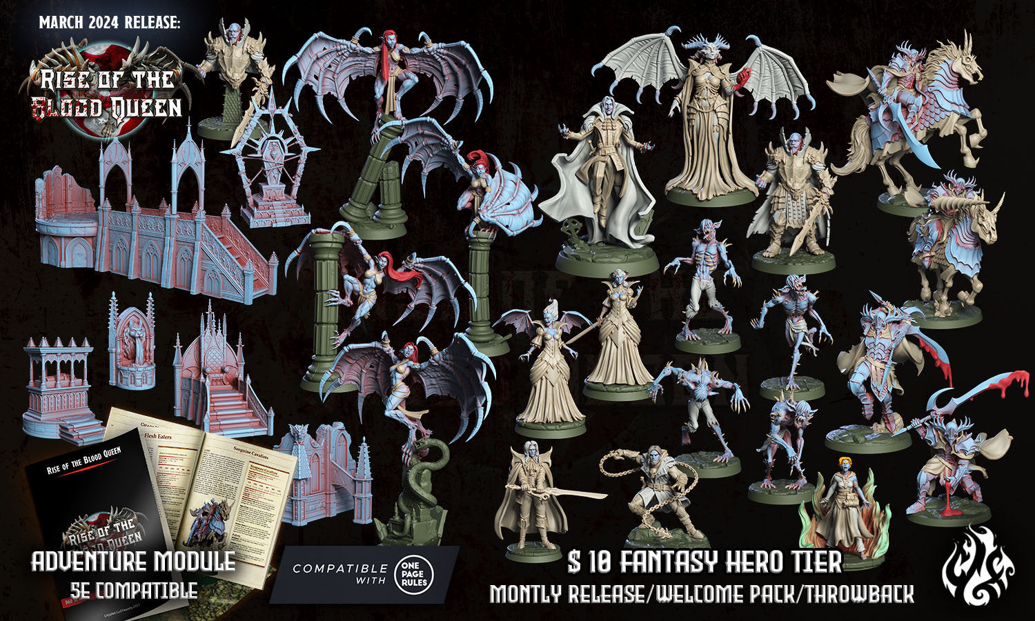 Flesh Eaters - Crippled God Foundry | 32mm | Rise of The Blood Queen | Ghoul | Zombie | Vampire Spawn