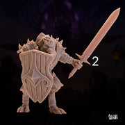 Gnoll Warlord- Arcane Minis | 32mm | Raiders of Ruin | Armored | Fighter | Skyboard | Airship