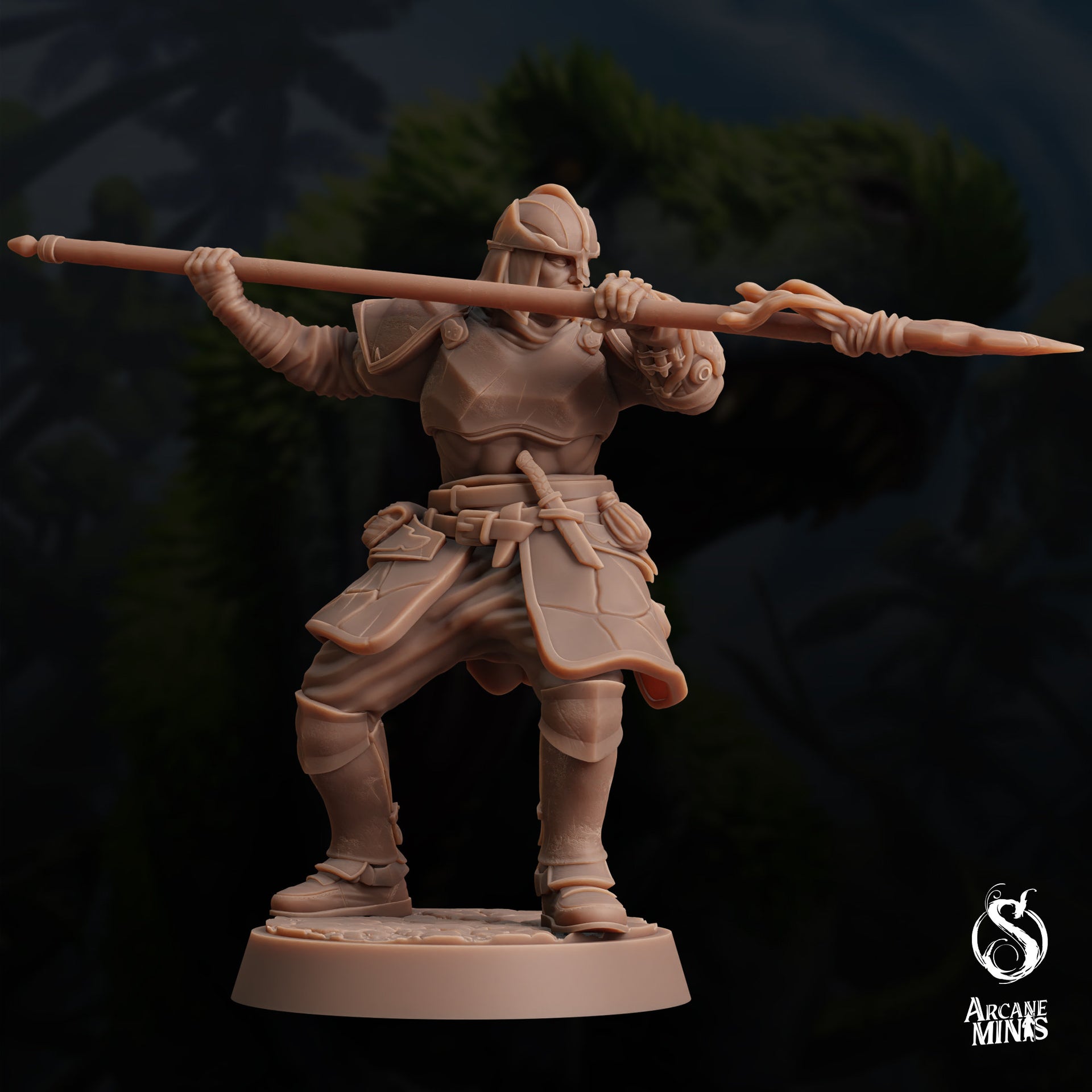 Human Town Guard - Arcane Minis | 32mm | Dino Domination | Fighter | Knight | Soldier