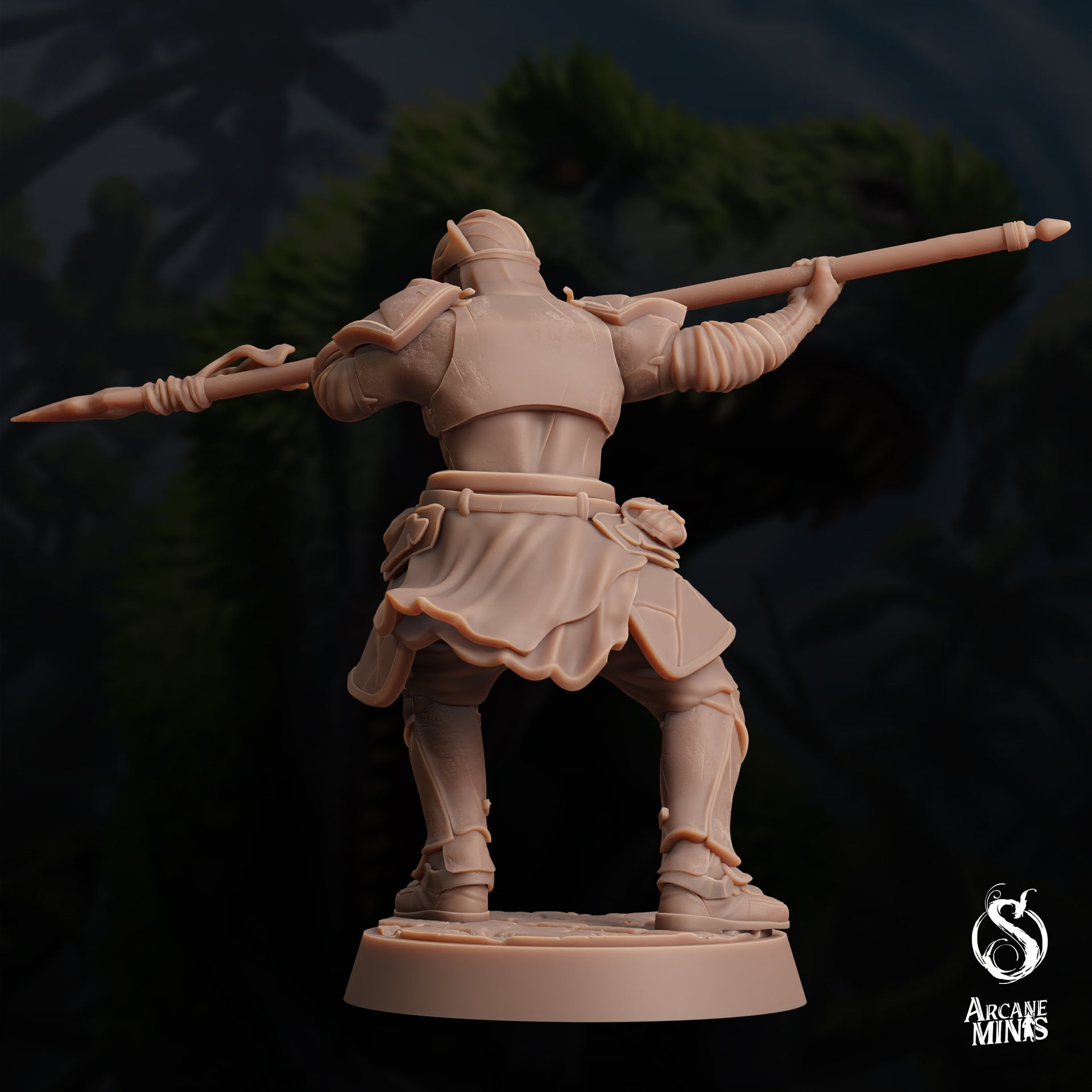 Human Town Guard - Arcane Minis | 32mm | Dino Domination | Fighter | Knight | Soldier