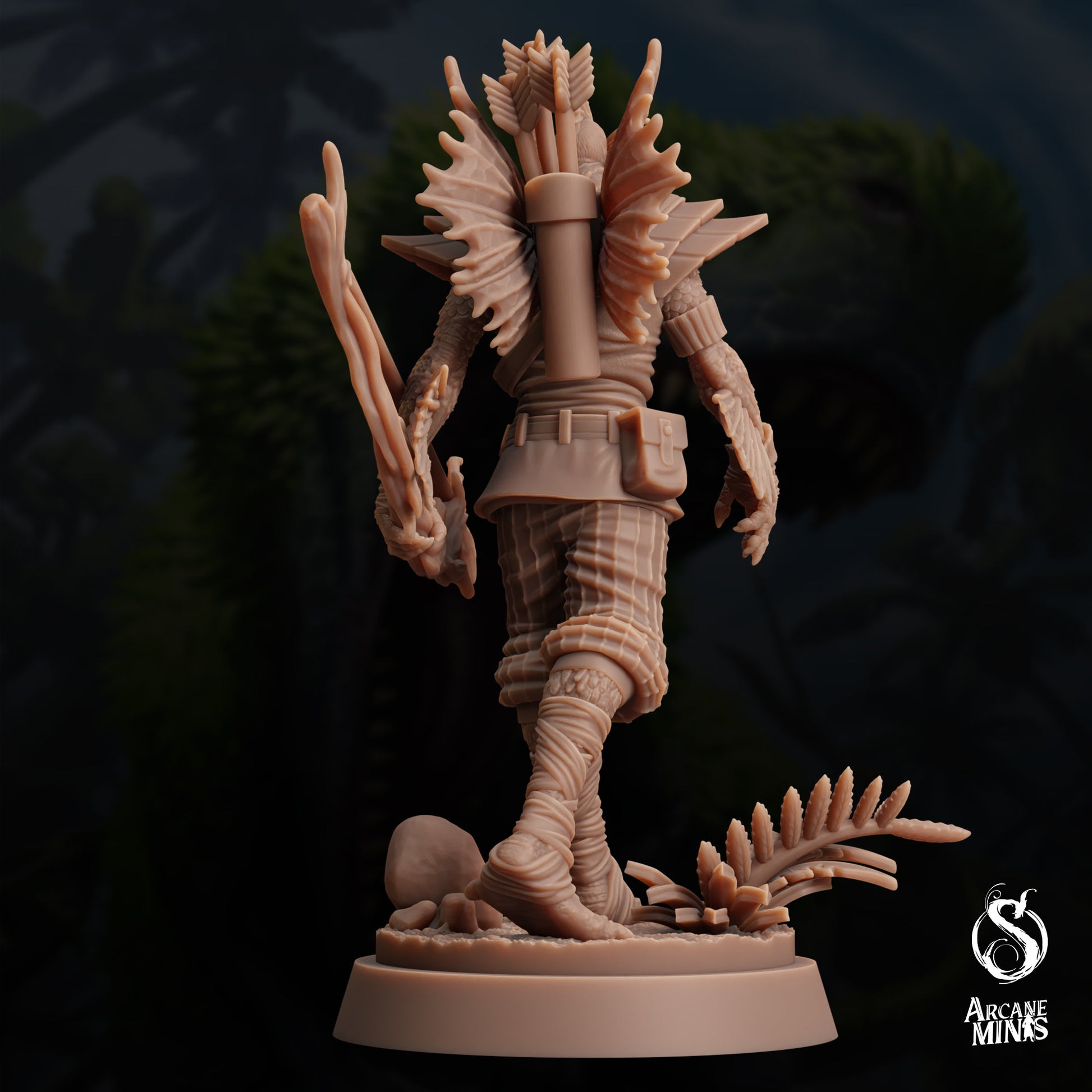 Sahuagin Ranger - Arcane Minis | 32mm | Dino Domination | Scout | Rogue | Bandit
