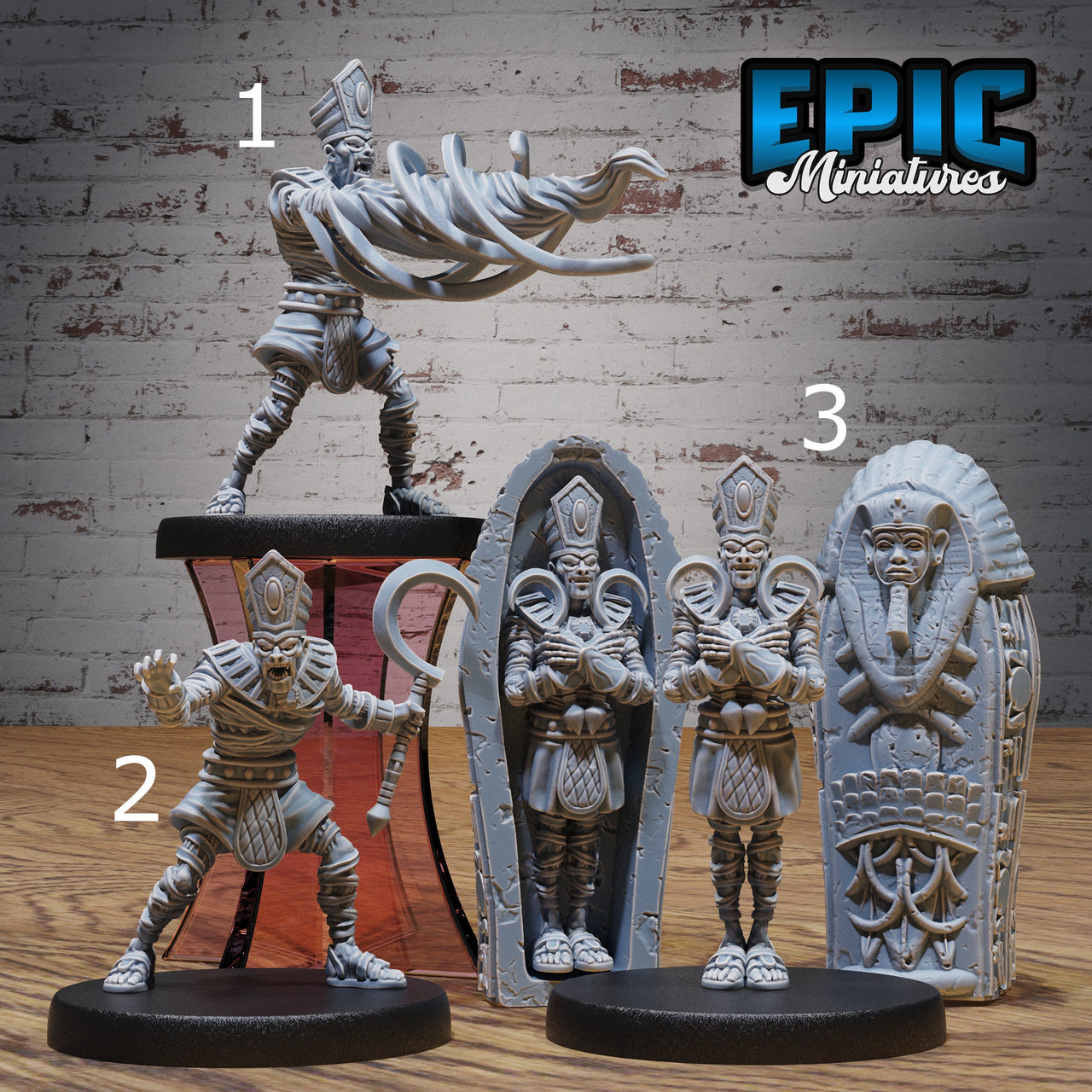 Ancient Egyptian High Priest - Epic Miniatures | Cone Desert | 28mm | 32mm | Egypt | Mummy Lord | Casket