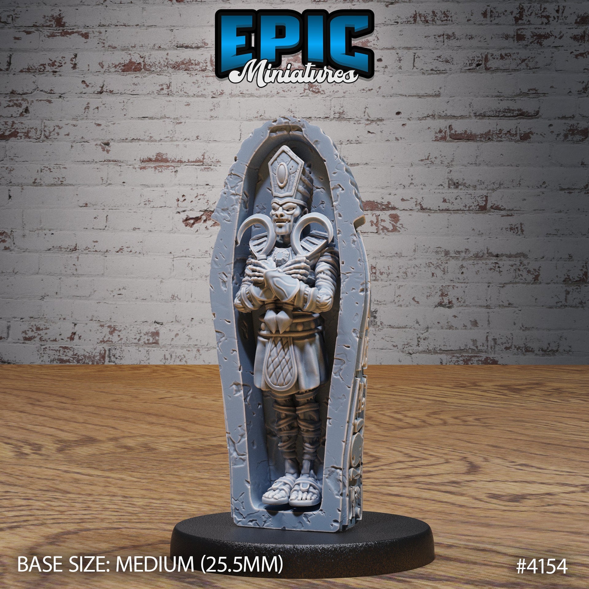 Ancient Egyptian High Priest - Epic Miniatures | Cone Desert | 28mm | 32mm | Egypt | Mummy Lord | Casket