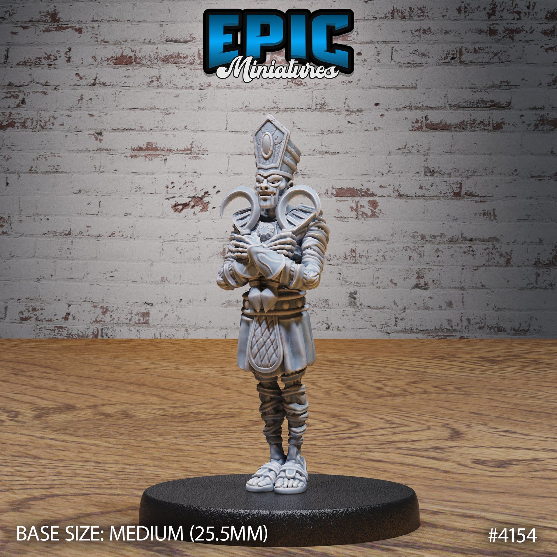 Ancient Egyptian High Priest - Epic Miniatures | Cone Desert | 28mm | 32mm | Egypt | Mummy Lord | Casket