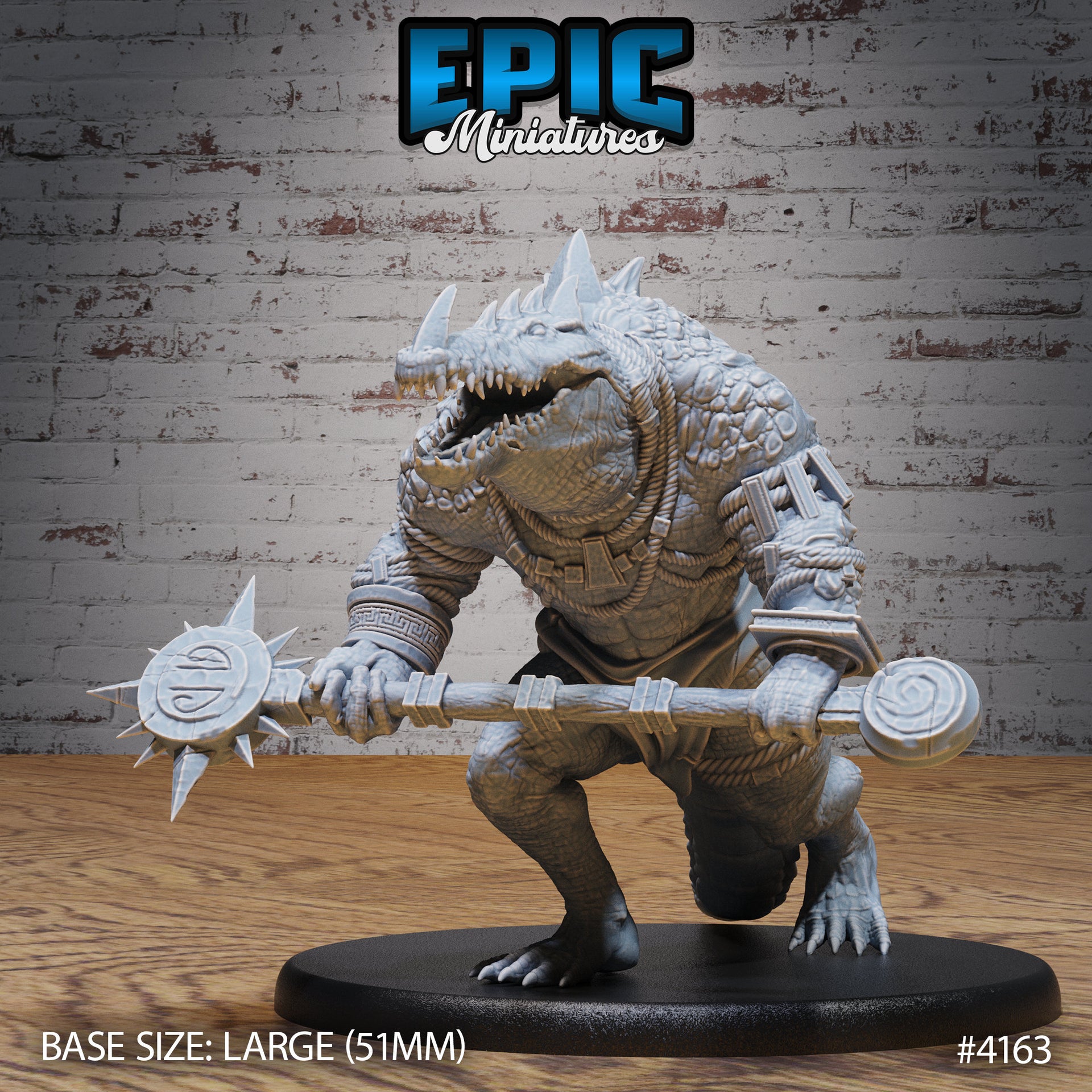 Crocodile Champion - Epic Miniatures | Bone Desert | 28mm | 32mm | Egypt | Lizardfolk | Aligator