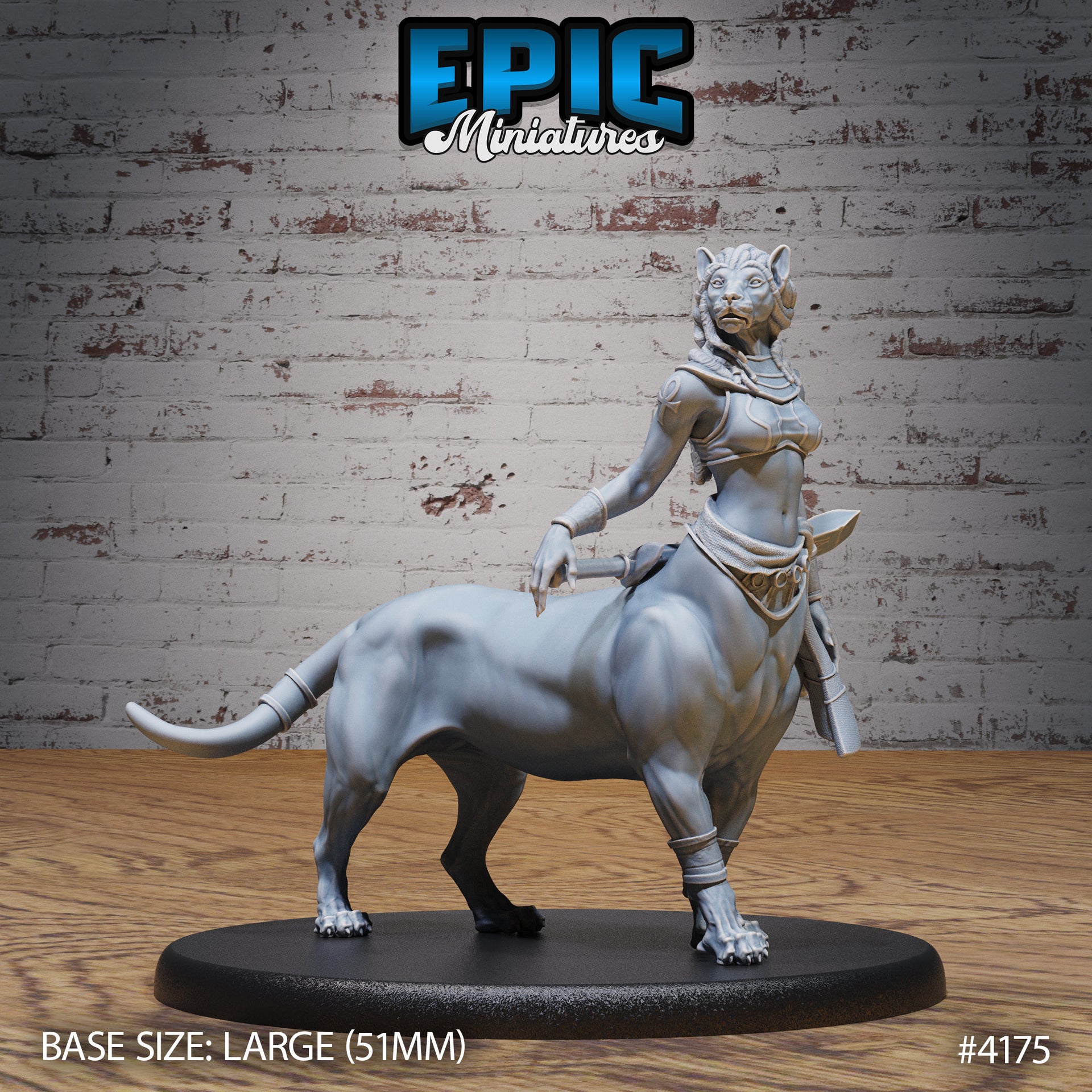 Lion Centaur Bastet Devotee - Epic Miniatures | Bone Desert | 28mm | 32mm | Urmahlullu | Wemic | Fighter