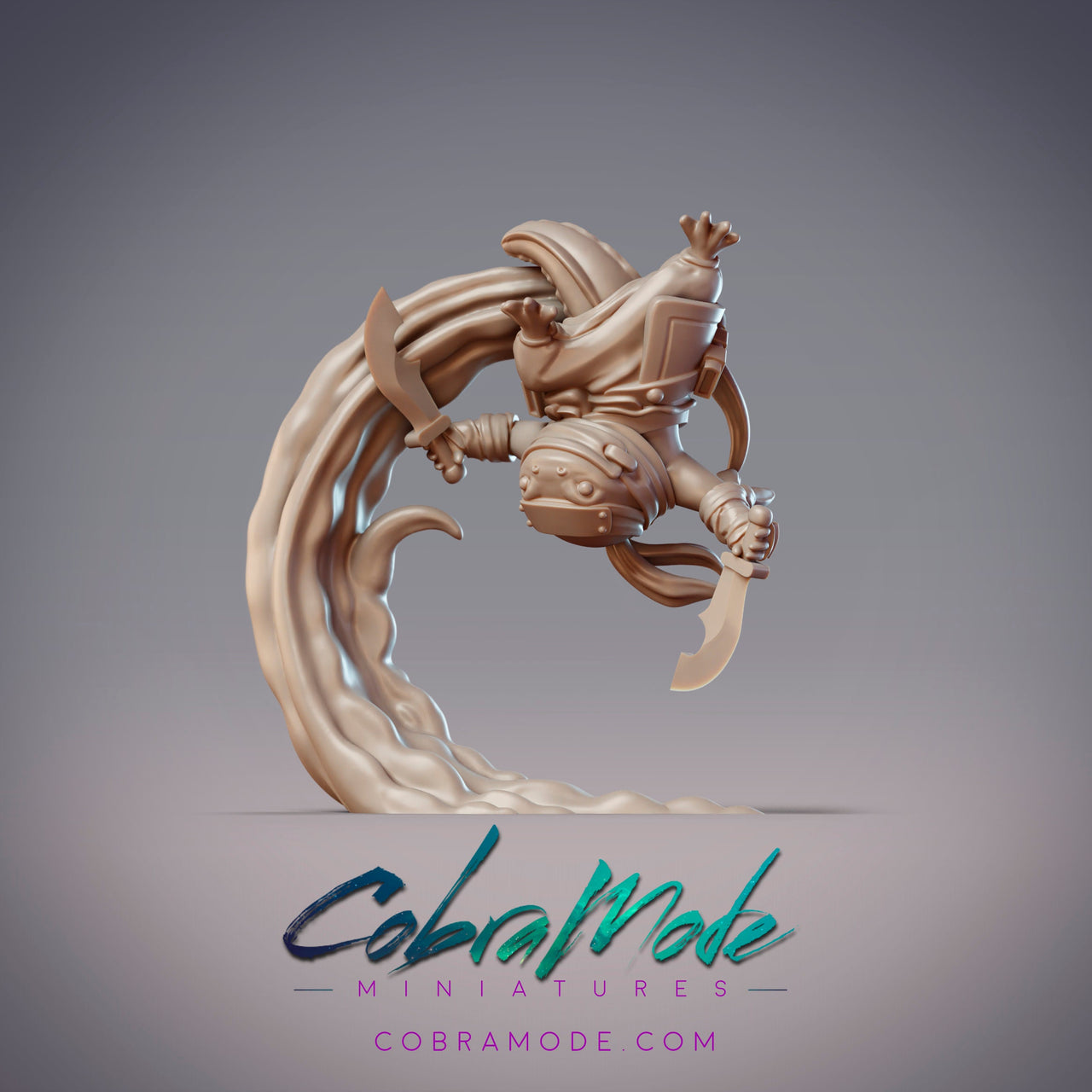 Hanzaki Ninja Hayami- CobraMode | Miniature | Wargaming | Roleplaying Games | 32mm | Shinobi | Axolotl | Acrobat
