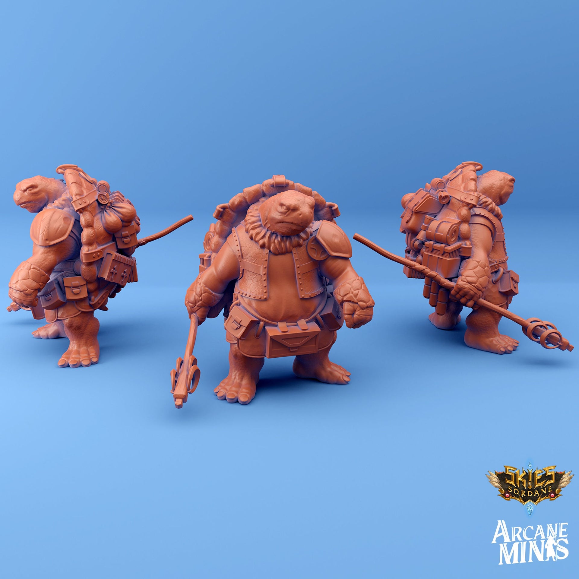 Ketsudo Deckhand, Turtle folk Wizard- Arcane Minis | 32mm | Traveler | Lizardfolk | Tortoise | Summoner | Sorcerer