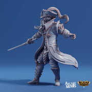 Cuthari Captain - Arcane Minis | 32mm | Pirate | Commander | Tentacles