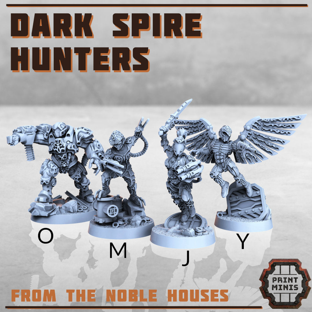 Dark Spire Hunters, Psychic Assassings - Print Minis | Sci Fi | Light Infantry | Imperial | 28mm Heroic | Mutant | Genetically engineered